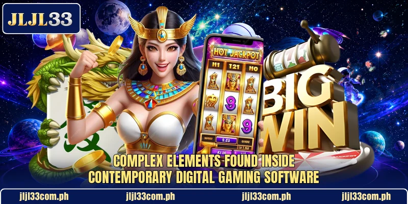 Complex elements found inside contemporary digital gaming software Complex elements found inside contemporary digital gaming software