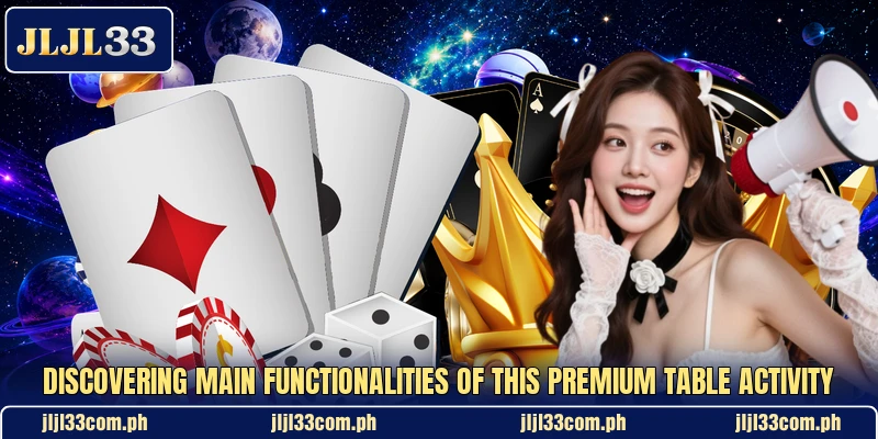 Discovering main functionalities of this premium table activity Discovering main functionalities of this premium table activity