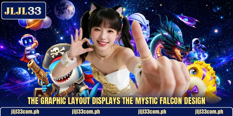 The graphic layout displays the Mystic Falcon design The graphic layout displays the Mystic Falcon design